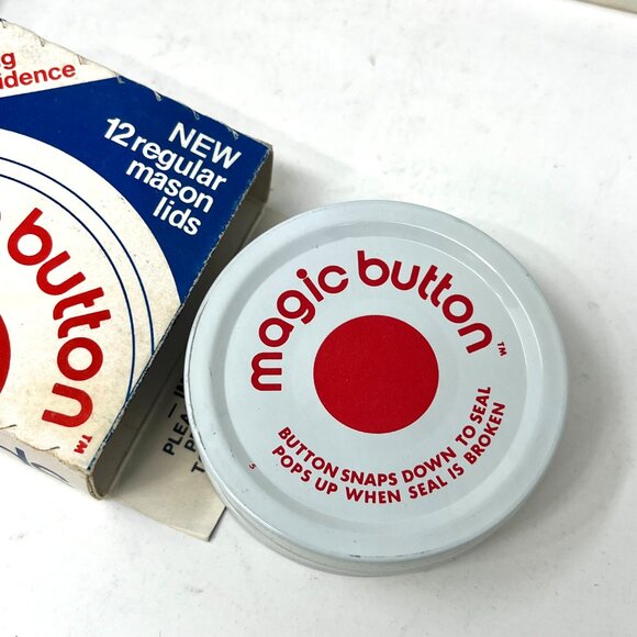 Vintage [5 Boxes of 12] Magic Button Regular Mason Canning Lids Deadstock - Picture 3 of 4